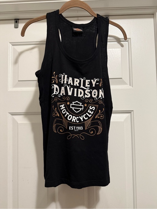 Harley-Davidson Tops - Harley-Davidson Black Tank with White and Copper Graphic (Women’s Size: S)